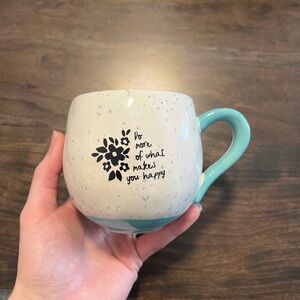 NATURAL LIFE Cream and Blue Mug